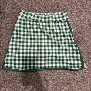 Tuckernuck Green Gingham Skort